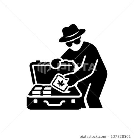 Illegal Drug Trafficking Icon Illegal Drug Trafficking Icon 137828501