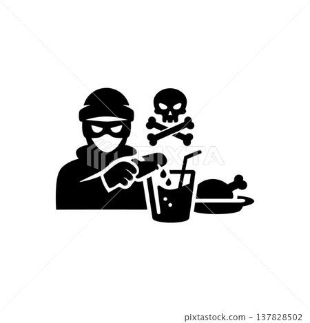 Poisoning And Drink Spiking Icon Poisoning And Drink Spiking Icon 137828502