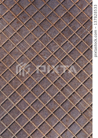 Rusty diamond pattern metal texture Rusty diamond pattern metal texture 137828533