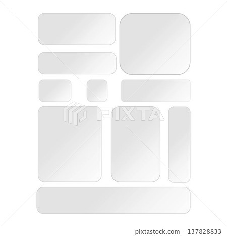 Glossy Rounded Rectangle Shape Set, White Gradient Frosted Glass Button Box Clipart, Minimal Rounded Label Badge Background Element Glossy Rounded Rectangle Shape Set, White Gradient Frosted Glass Button Box Clipart, Minimal Rounded Label Badge Background Element 137828833