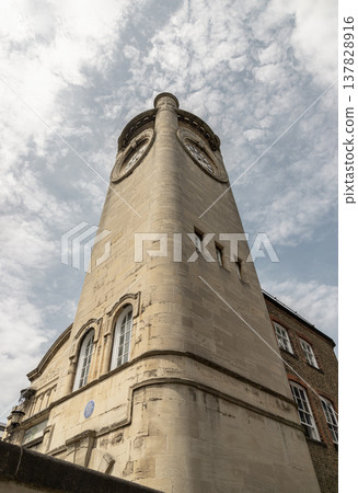 This impressive clock tower, a highlight of London Horniman Museum and Gardens, was designed by Charles Harrison Townsend in the Art Nouveau style. Completed in 1901, the structure features unique This impressive clock tower, a highlight of London Horniman Museum and Gardens, was designed by Charles Harrison Townsend in the Art Nouveau style. Completed in 1901, the structure features unique 137828916