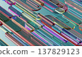 Vibrant Glass Strips Create Iridescent Abstract Art for Modern Design and Creative Projects 137829123
