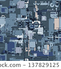 Futuristic background in cyberpunk style. 137829125