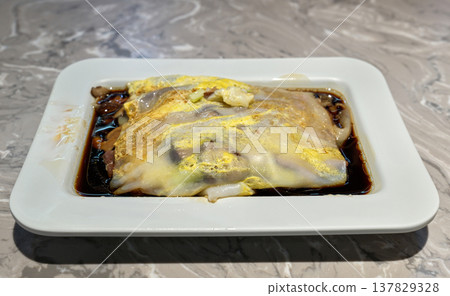 Cheung Fun (rice noodle rolls) from Cantonese cuisine Cheung Fun (rice noodle rolls) from Cantonese cuisine 137829328