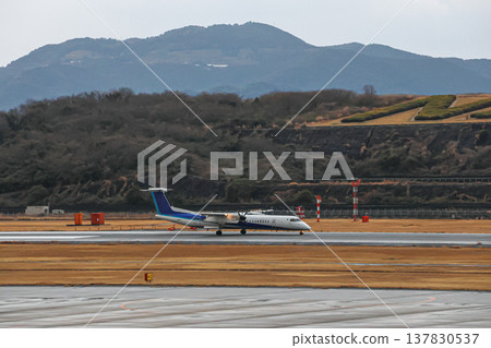 Winter clouds drift across Nagasaki Airport in February Winter clouds drift across Nagasaki Airport in February 137830537