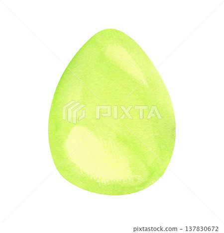 Bright watercolor Easter eggs with delicate illustrations on a white background. Perfect for print design, websites, themed menus, or family dinner invitations. 137830672