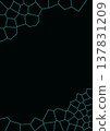 Glowing Neon Cyan Geometric Network Illustration 137831209