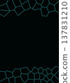 Abstract Cyan Polygonal Mesh on Black Background 137831210