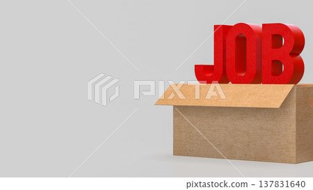 Job Opportunity Text Rising From Cardboard Box Employment Recruitment Concept 3d render. Job Opportunity Text Rising From Cardboard Box Employment Recruitment Concept 3d render. 137831640