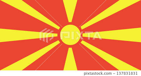 National flag of North Macedonia. 137831831
