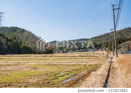 滋賀縣長濱市琵琶湖西阿西町的田園風光 滋賀縣長濱市琵琶湖西阿西町的田園風光 137831981