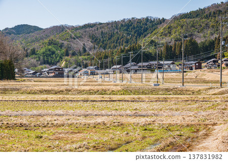 Rural scenery of Nishiasaimachi, Lake Biwa, Nagahama City, Shiga Prefecture 137831982