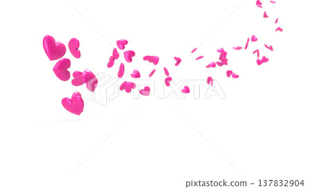 3D hearts dancing on a white background Abstract background: Love, gratitude, celebration, Valentine's Day, wedding 3D hearts dancing on a white background Abstract background: Love, gratitude, celebration, Valentine's Day, wedding 137832904