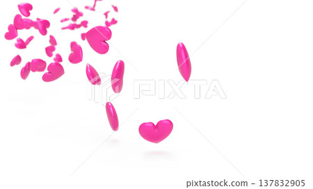 3D hearts dancing on a white background Abstract background: Love, gratitude, celebration, Valentine's Day, wedding 3D hearts dancing on a white background Abstract background: Love, gratitude, celebration, Valentine's Day, wedding 137832905