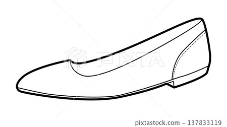 Dorsay flat shoe women single line. Cut side pointed toe footwear for evening date refined look. Technical 137833119