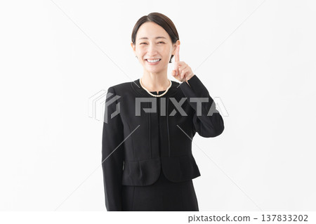 Woman in mourning clothes Funeral image Woman in mourning clothes Funeral image 137833202