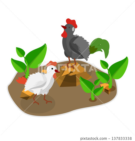 3D Isometric Flat Vector Illustration of Gardening and Farming Approaches, Collection Set for Regenerative Agriculture And Sustainable Crops. Item 4 137833338