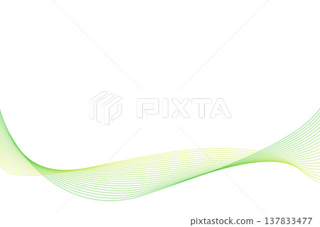 簡潔的綠色抽象曲線背景 137833477