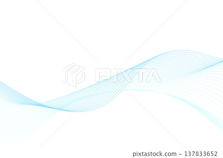 Simple curved wave background, light blue, blue 137833652
