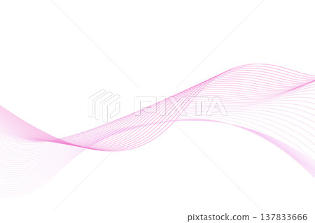 流動、抽象的粉紅色曲線波浪背景；櫻花粉、桃粉、玫瑰粉。 137833666