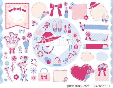 [2026] Stylish Mother's Day Illustration Set (No Text) 137834405