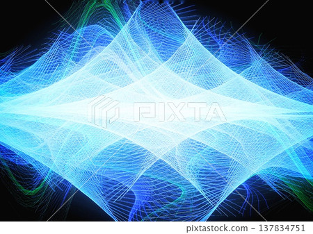 抽象科技背景素材，以旋轉的藍色漸變光為特色。 137834751