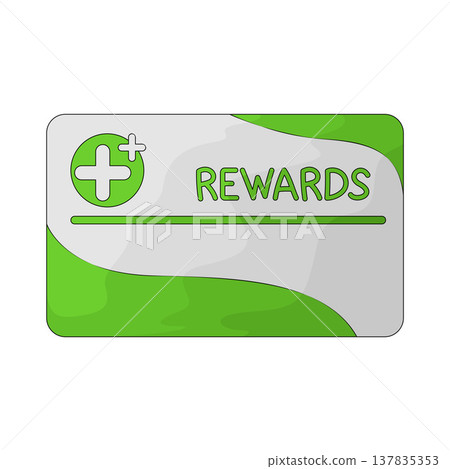 Illustration of Pharmacy reward card Illustration of Pharmacy reward card 137835353