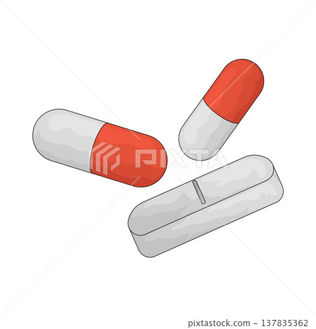Illustration of Pills Illustration of Pills 137835362