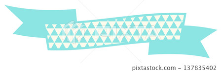 Simple and cute triangular pattern ribbon, mint green 1 137835402