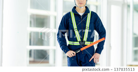 Traffic controller directing traffic 137835513