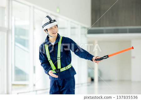 Traffic controller directing traffic 137835536