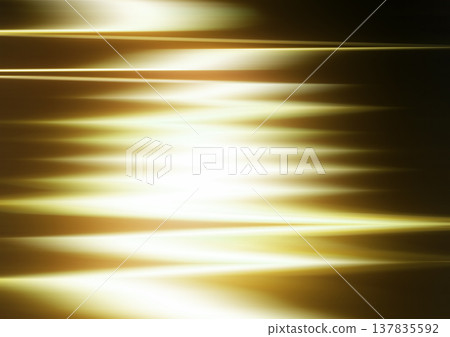 A wavy line of golden neon light flowing against a black background. Technology/Digital background. 137835592
