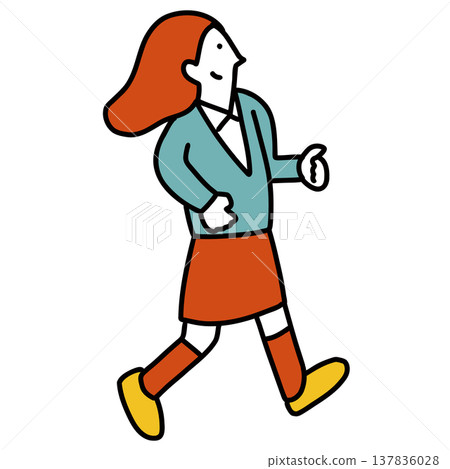 An illustration of a student or businessman running with a highly motivated expression. An illustration of a student or businessman running with a highly motivated expression. 137836028