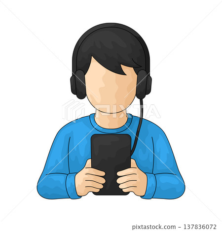 Illustration of podcaster Illustration of podcaster 137836072