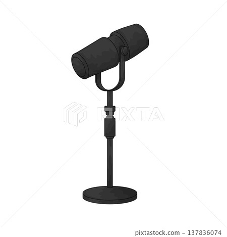 Illustration of Podcast Microphone 137836074