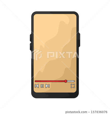 Illustration of Video Screen mobile Illustration of Video Screen mobile 137836076
