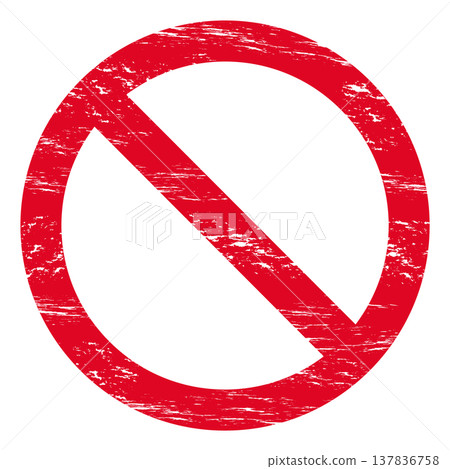 A faded red prohibition sign 137836758