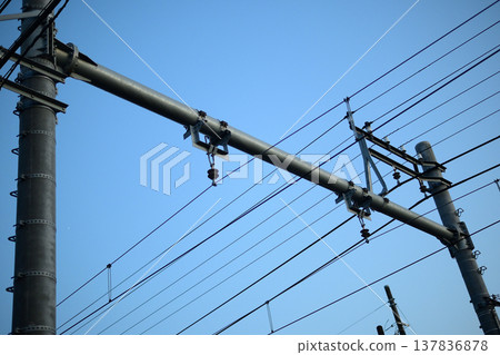 Railway overhead wire 137836878