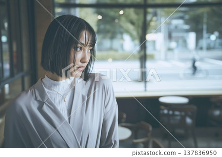 Gray and white fashion for women 137836950