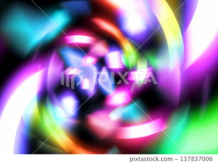 Abstract background with swirling colorful light particles | Rotating circular gradient art of light 137837006