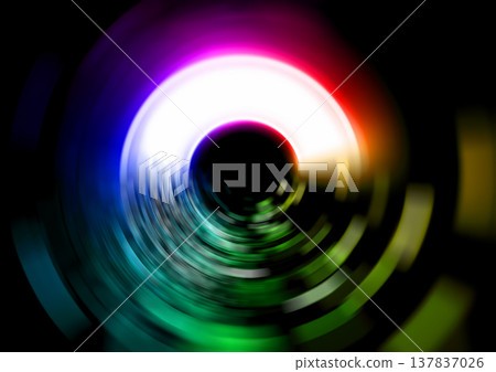 Abstract background with swirling colorful light particles | Rotating circular gradient art of light 137837026
