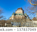 Château Frontenac, a historic luxury hotel and landmark in Quebec City, Canada. 137837049