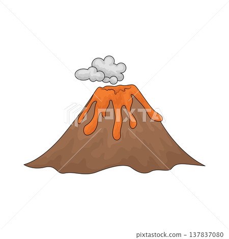 Illustration of volcano Illustration of volcano 137837080