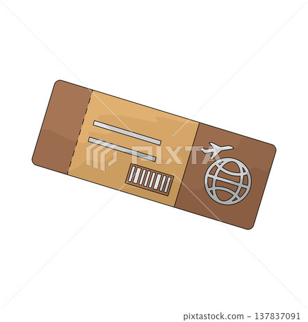 Illustration of Boarding pass Illustration of Boarding pass 137837091