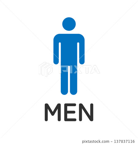 帶有“MEN”字樣的男洗手間圖標 帶有“MEN”字樣的男洗手間圖標 137837116