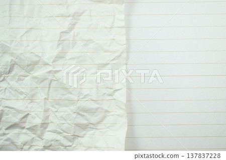 crumpled line paper texture background, blank sheet notebook crumpled line paper texture background, blank sheet notebook 137837228