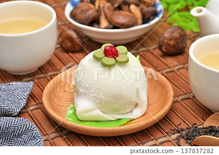 Japanese green tea mochi Japanese green tea mochi 137837282