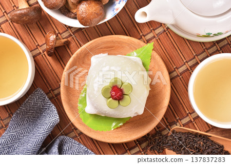 Japanese green tea mochi Japanese green tea mochi 137837283