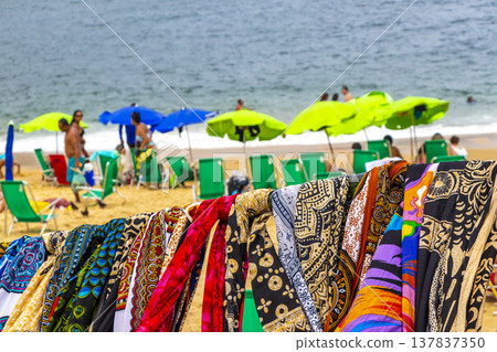 Tropical Urca Red Beach with Many People Rio de Janeiro Brazil. Tropical Urca Red Beach with Many People Rio de Janeiro Brazil. 137837350