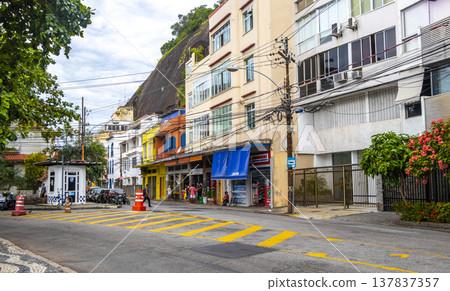 Rio de Janeiro Brazil Urca Village City Street Cityscape Buildings. Rio de Janeiro Brazil Urca Village City Street Cityscape Buildings. 137837357